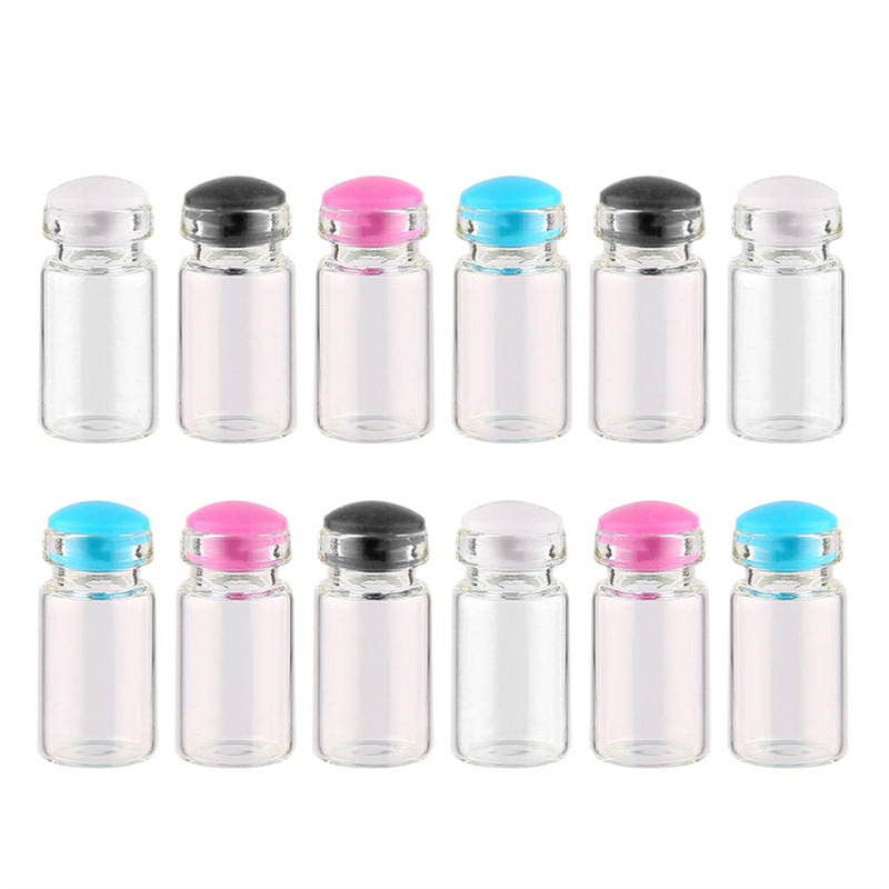 Art Craft Zoo - 1000 x 0,5 ml Mini-Silikon-Steckerfläschchen, klare