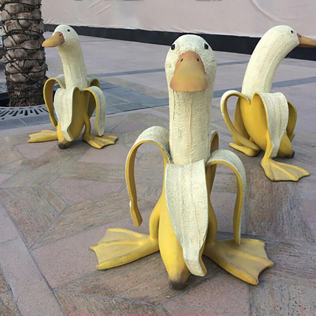 Art Craft Duck - Bananen-Ente, kreative Gartendekoration, Skulpturen, Hof, Vintage-Gartendekoration,