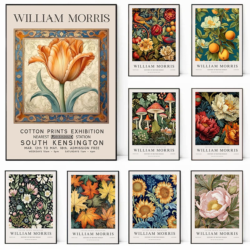 Art Craft William Morris - 1 Stück William Morris Ausstellung Vintage