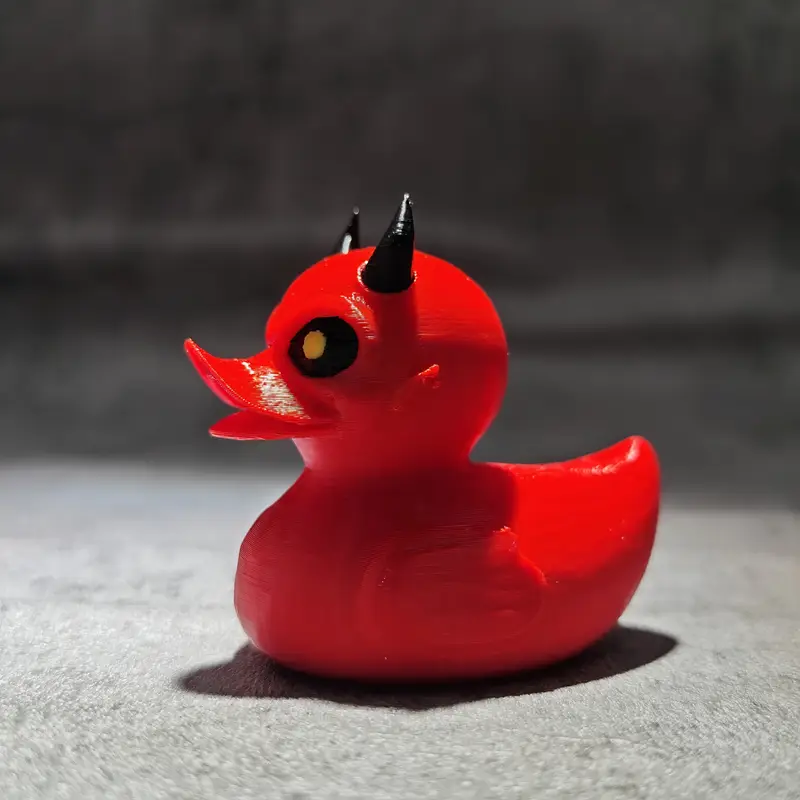 Art Craft Duck - 3D-gedruckte Teufel-Enten-Statue, dunkle Teufel-Ente, Gothic-Stil, Geschenk,