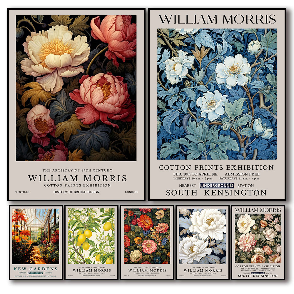 Art Craft William Morris - Vintage William Morris Ausstellung Schmetterling Mond
