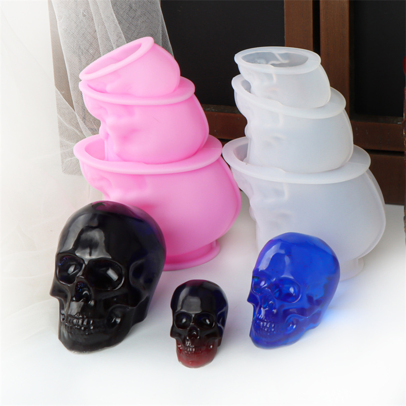Art Craft Holiday - Weiße und rosa Totenkopf-Kerzenformen zum Selbermachen,