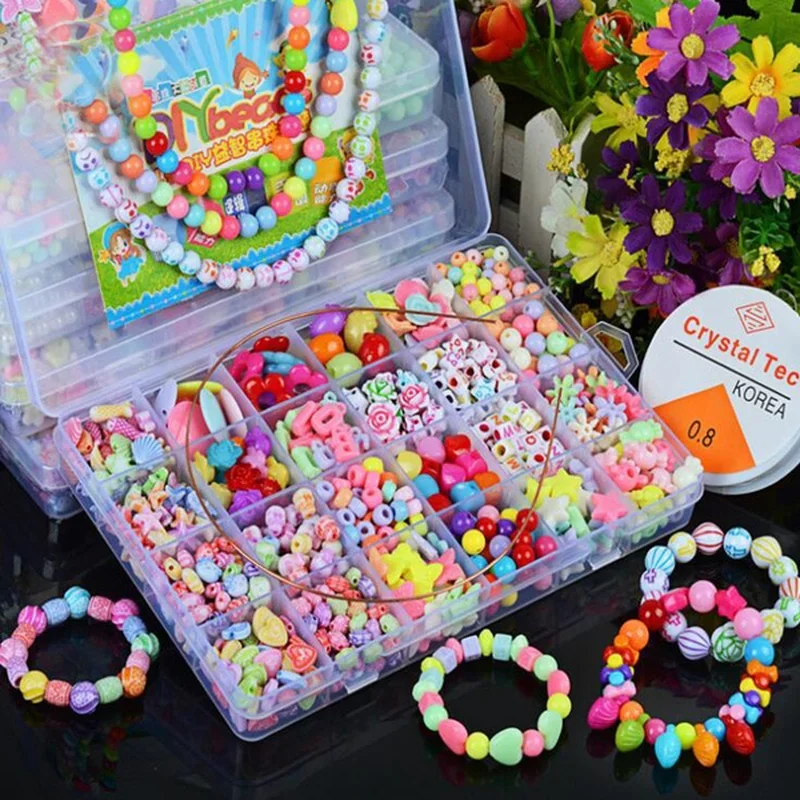 Art Craft Rainbow - Mädchen DIY Perlen Set Schmuck machen
