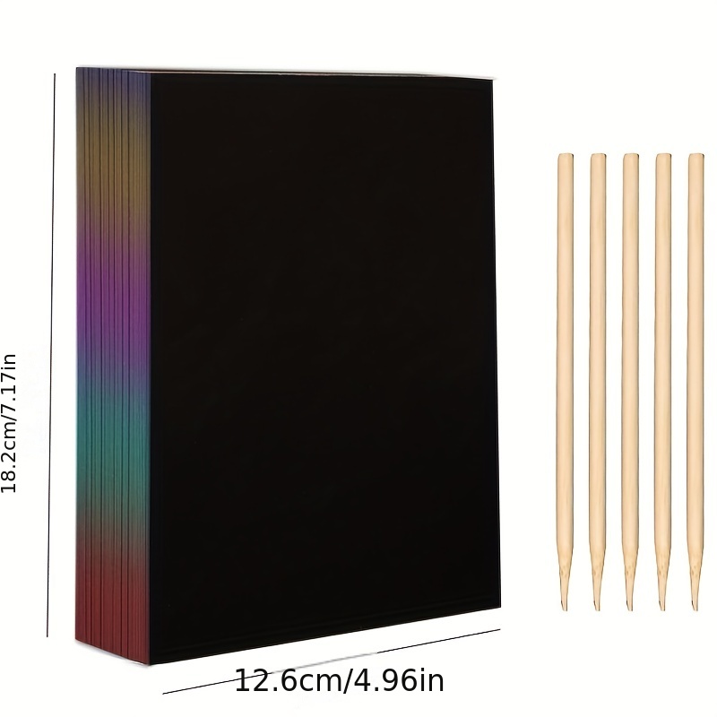 50 Stück Kratzpapier für Kinde – Art Craft Rainbow Bewertung und Preis