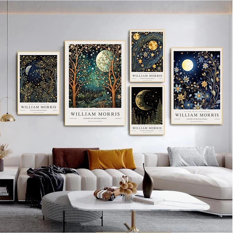 Vintage Mond und Sterne Willia – Art Craft William Morris Bewertung und Preis