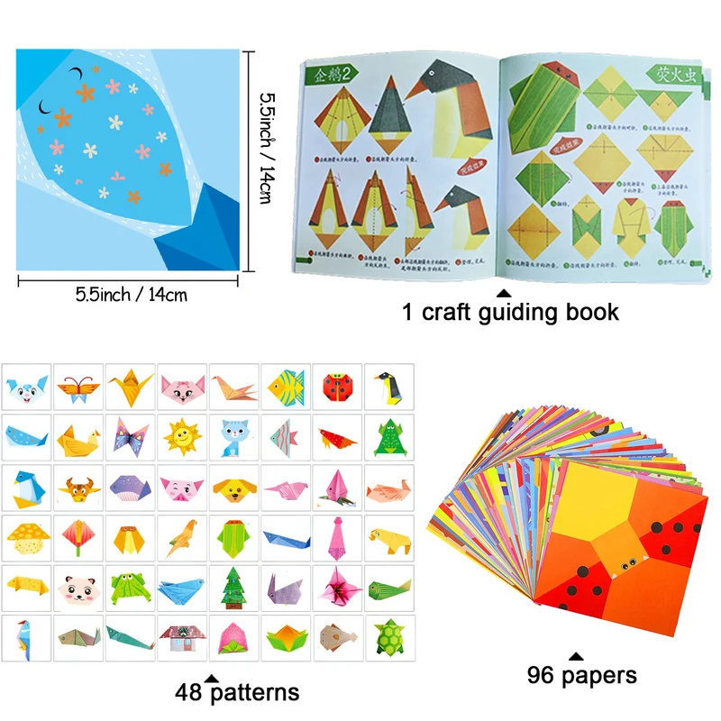 Origami-Set mit 30/96 Blatt Pa – Art Craft Rainbow Bewertung und Preis