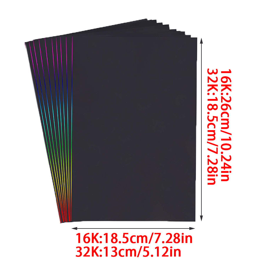 10/30 Stück Regenbogen-Kratzpa – Art Craft Rainbow Bewertung und Preis