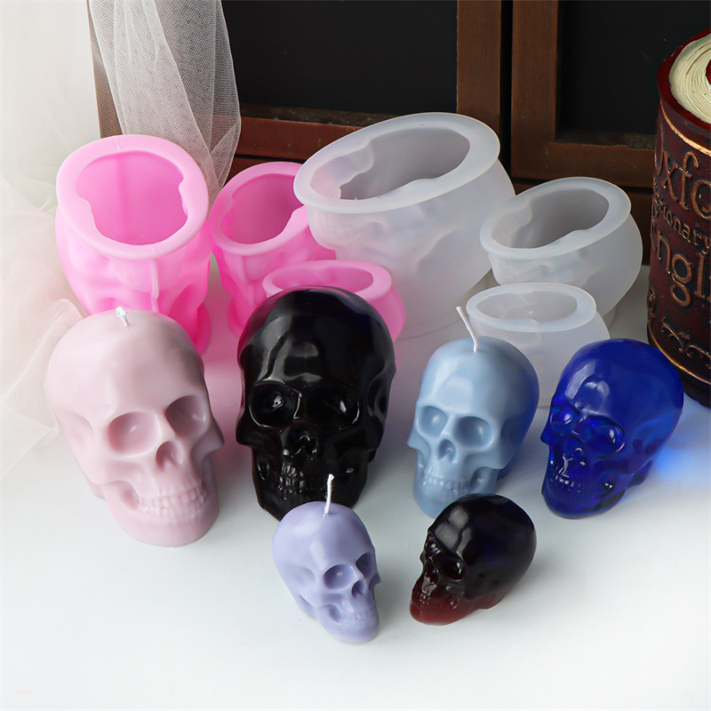 Weiße und rosa Totenkopf-Kerze – Art Craft Holiday Bewertung und Preis